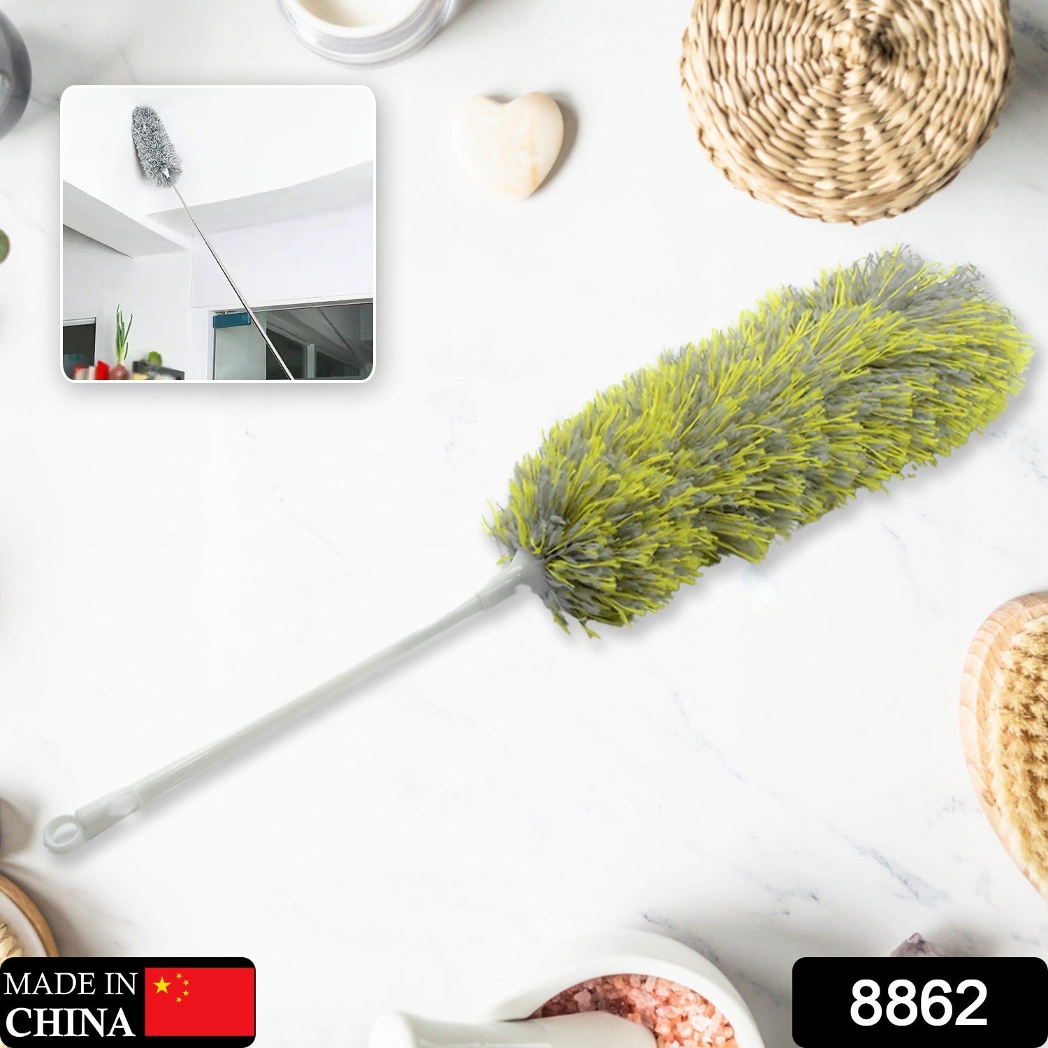 8862 Long Handle, Microfiber Duster for Cleaning, Microfiber Hand Duster Washable Microfiber Cleaning Tool Extendable Dusters for Cleaning Office, Car, Computer, Air Condition, Washable Duster (62Cm) 8862 Long Handle, Microfiber Duster for Cleaning, Microfiber Hand Duster Washable Microfiber Cleaning Tool Extendable Dusters for Cleaning Office, Car, Computer, Air Condition, Washable Duster (62Cm)